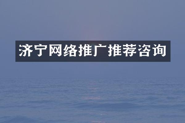 济宁网络推广推荐咨询