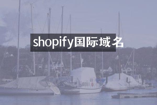 shopify国际域名