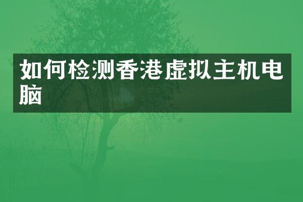 如何检测香港虚拟主机电脑