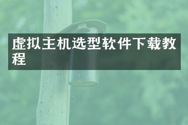 虚拟主机选型软件下载教程