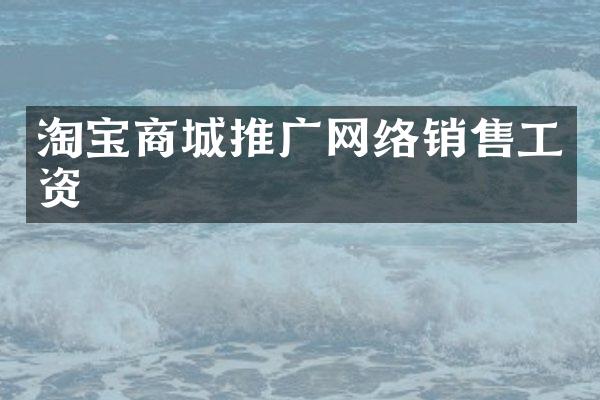 淘宝商城推广网络销售工资