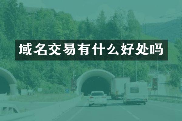 域名交易有什么好处吗