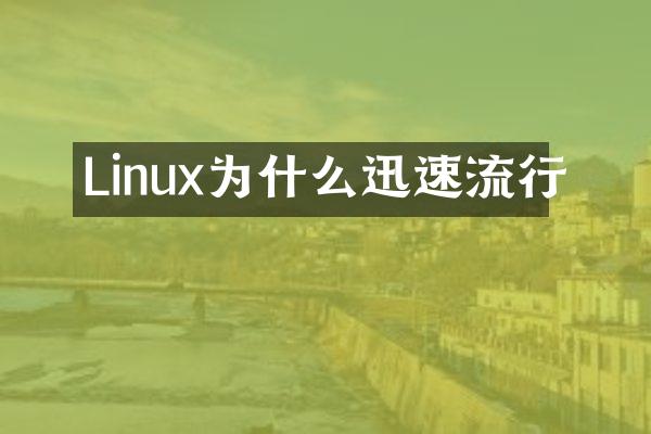 Linux为什么迅速流行