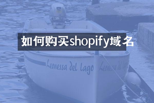 如何购买shopify域名