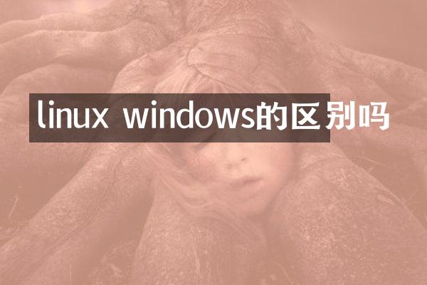 linux windows的区别吗