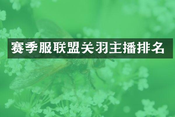 赛季服联盟关羽主播排名