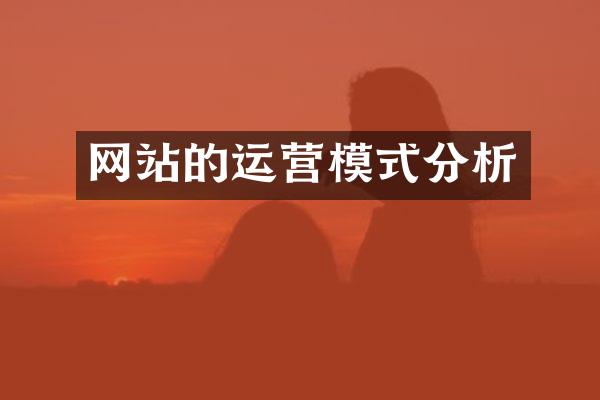 网站的运营模式分析