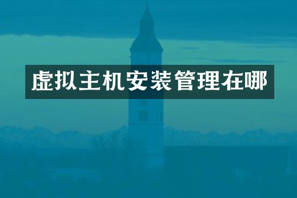 虚拟主机安装管理在哪