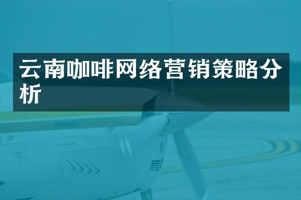 云南咖啡网络营销策略分析