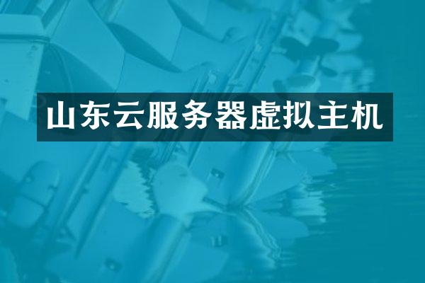 山东云服务器虚拟主机