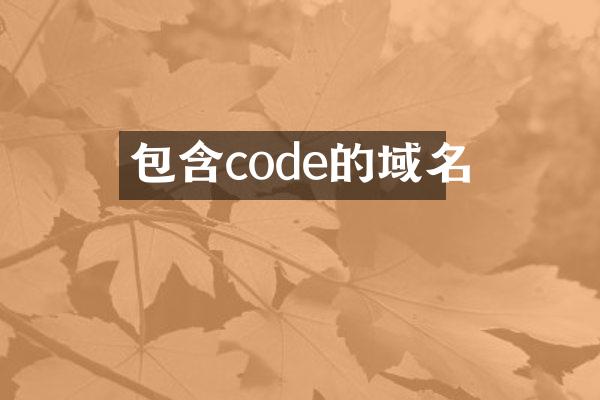 包含code的域名