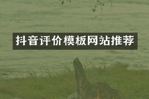 抖音评价模板网站推荐