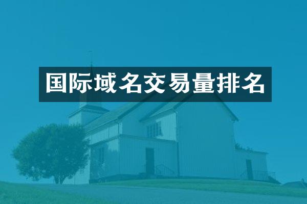 国际域名交易量排名