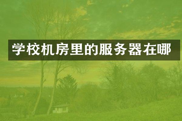学校机房里的服务器在哪
