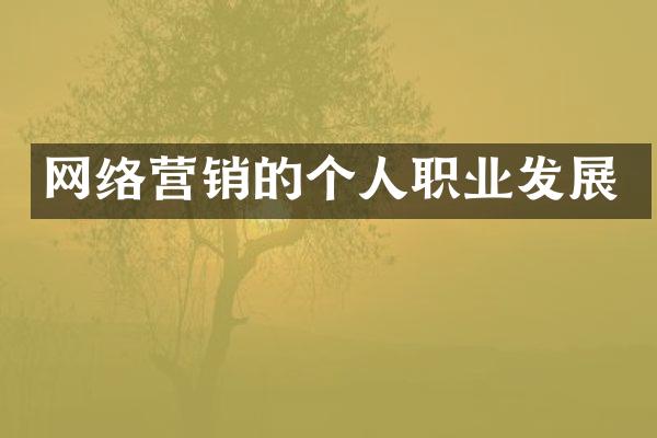 网络营销的个人职业发展