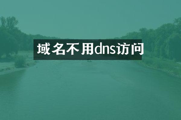 域名不用dns访问