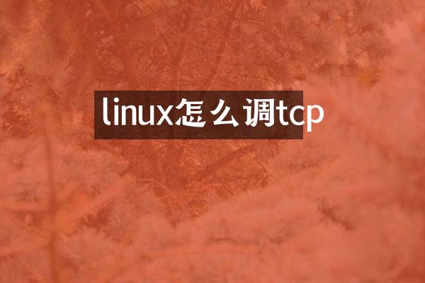 linux怎么调tcp
