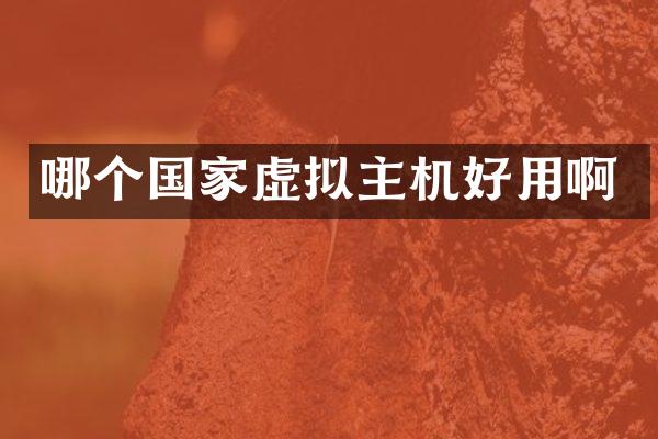 哪个国家虚拟主机好用啊