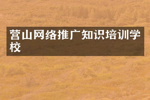 营山网络推广知识培训学校