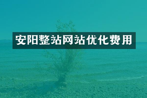 安阳整站网站优化费用