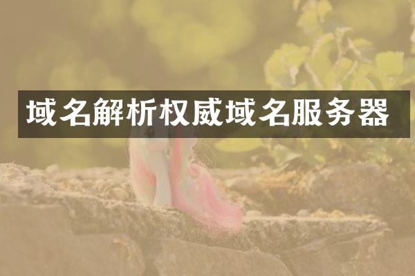 域名解析权威域名服务器