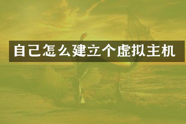 自己怎么建立个虚拟主机