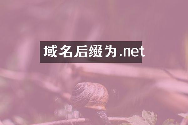 域名后缀为.net
