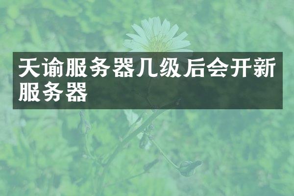 天谕服务器几级后会开新服务器