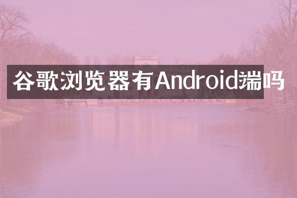谷歌浏览器有Android端吗