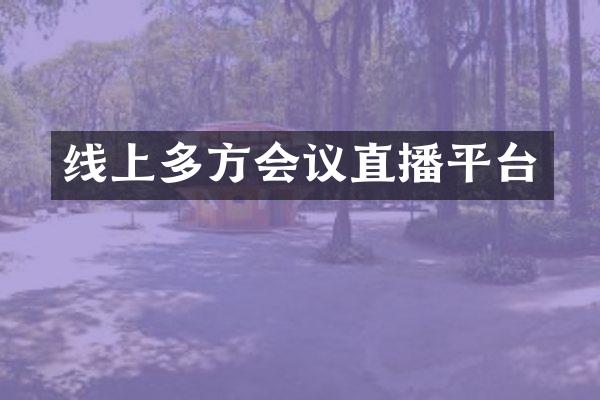 线上多方会议直播平台