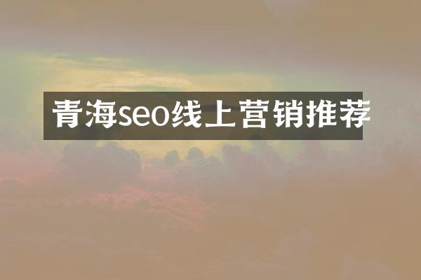 青海seo线上营销推荐
