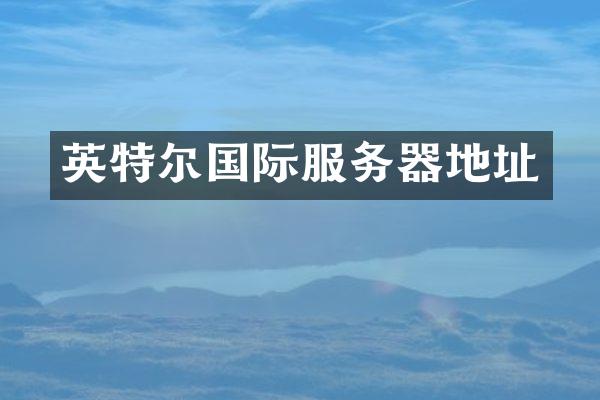 英特尔国际服务器地址