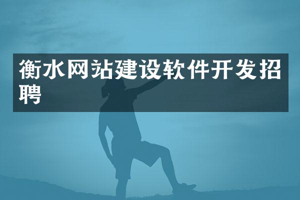 衡水网站建设软件开发招聘