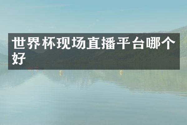 世界杯现场直播平台哪个好
