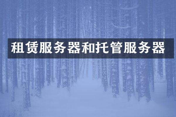 租赁服务器和托管服务器