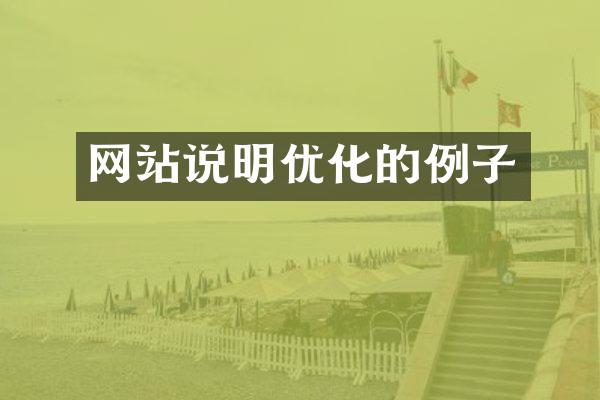 网站说明优化的例子