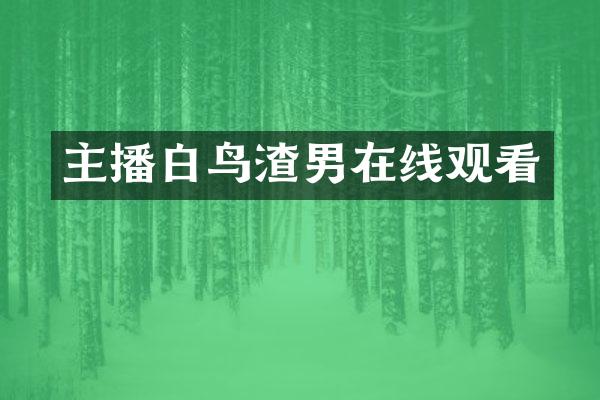 主播白鸟渣男在线观看
