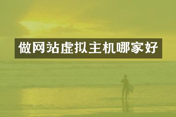 做网站虚拟主机哪家好