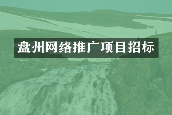 盘州网络推广项目招标