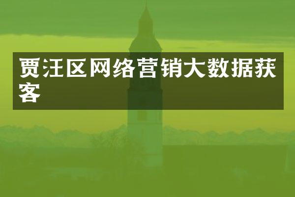 贾汪区网络营销大数据获客
