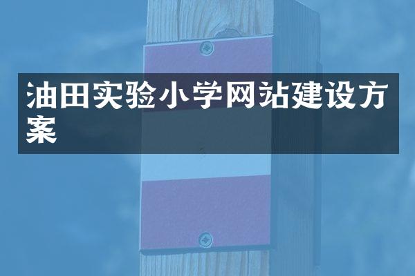 油田实验小学网站建设方案