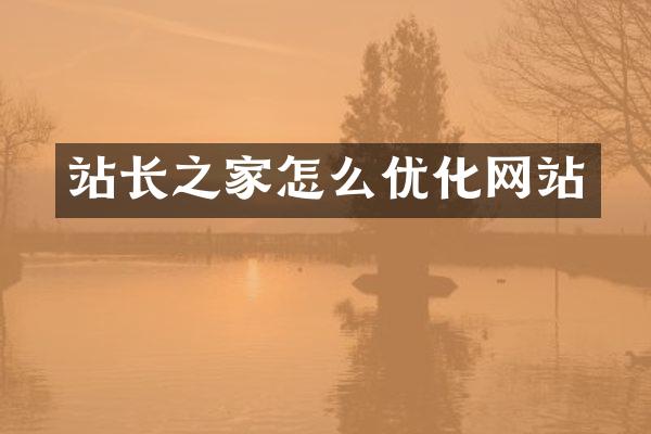 站长之家怎么优化网站