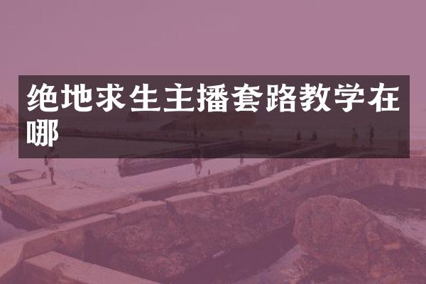 绝地求生主播套路教学在哪