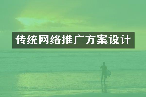 传统网络推广方案设计