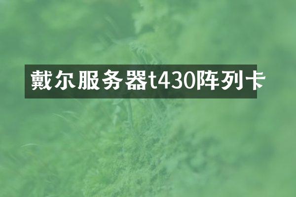 戴尔服务器t430阵列卡