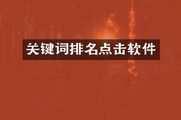 关键词排名点击软件