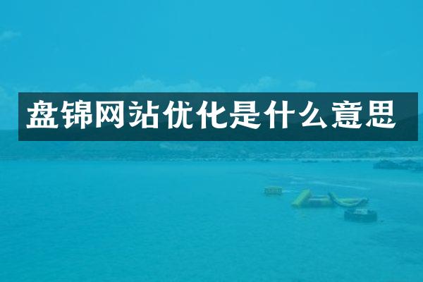 盘锦网站优化是什么意思