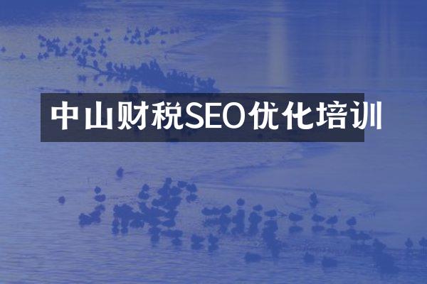中山财税SEO优化培训