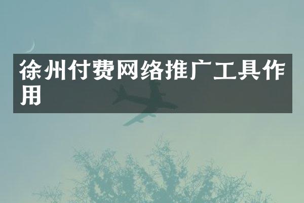 徐州付费网络推广工具作用