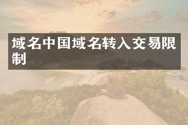 域名中国域名转入交易限制